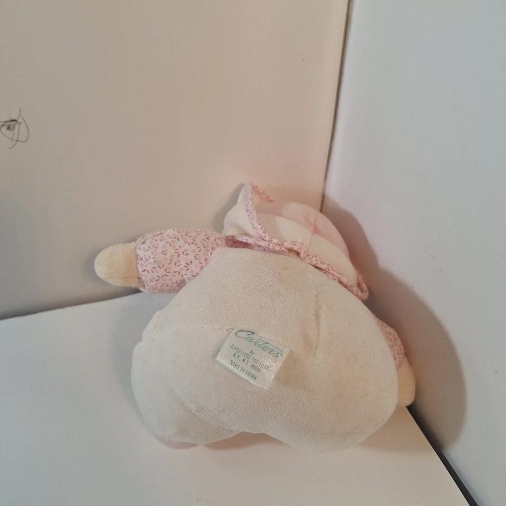 Carter's by Prestige Toy Corp. Vintage Baby Doll Rattle Blonde Hair Plush‎